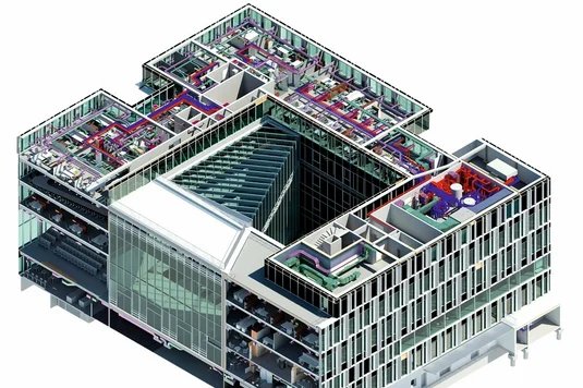 BIM, 3D view of a building